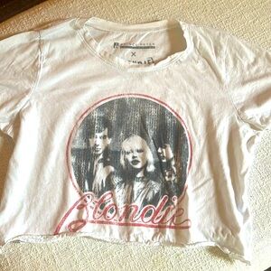 Blondie distressed cropped tee